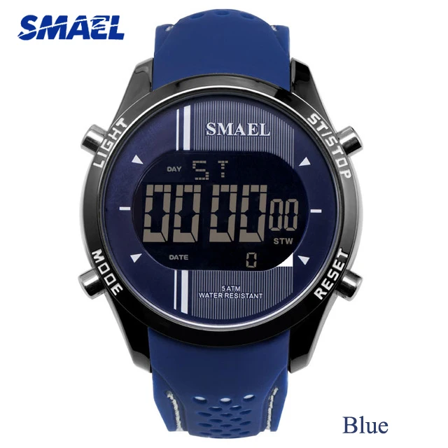 Blue Watch SMAEL мужские часы Элитные кварцевые спортивные военные водонепроницаемые часы мужские s Relogio Masculino модные уличные повседневные мужские наручные часы - Цвет: Blue Watch