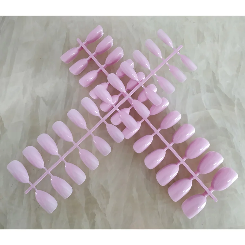 Light Pink 120 шт./лот полное покрытие накладные ногти-стилеты ногти Короткие миндаля ногтей острый накладные ногти смешанные 18 Цвета Пресс на рисунки на ногтях Дисплей - Цвет: Light Pink