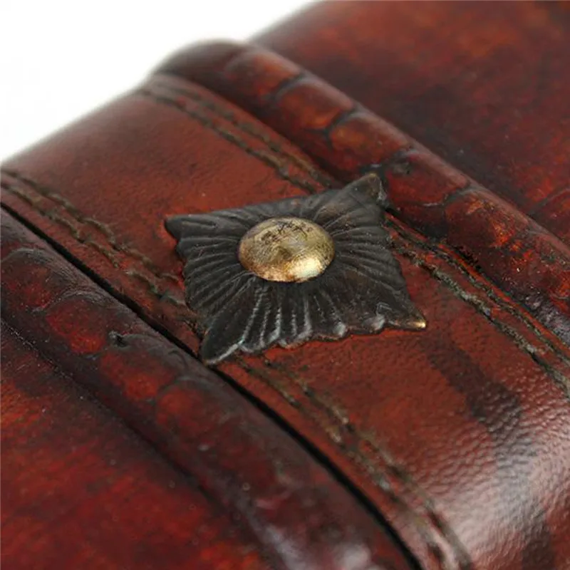 KiWarm Ретро деревянный замок ювелирное ожерелье коробка для хранения безделушка