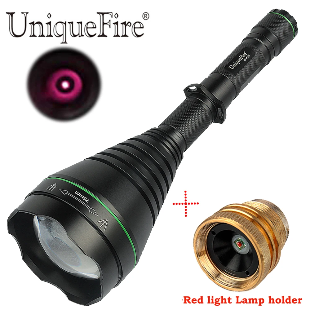 

UniqueFire 1508 T75 IR 850nm LED Flashlight Multifunction Infrared Light Hunting 3 Modes Torch With XRE Red Lamp Holder