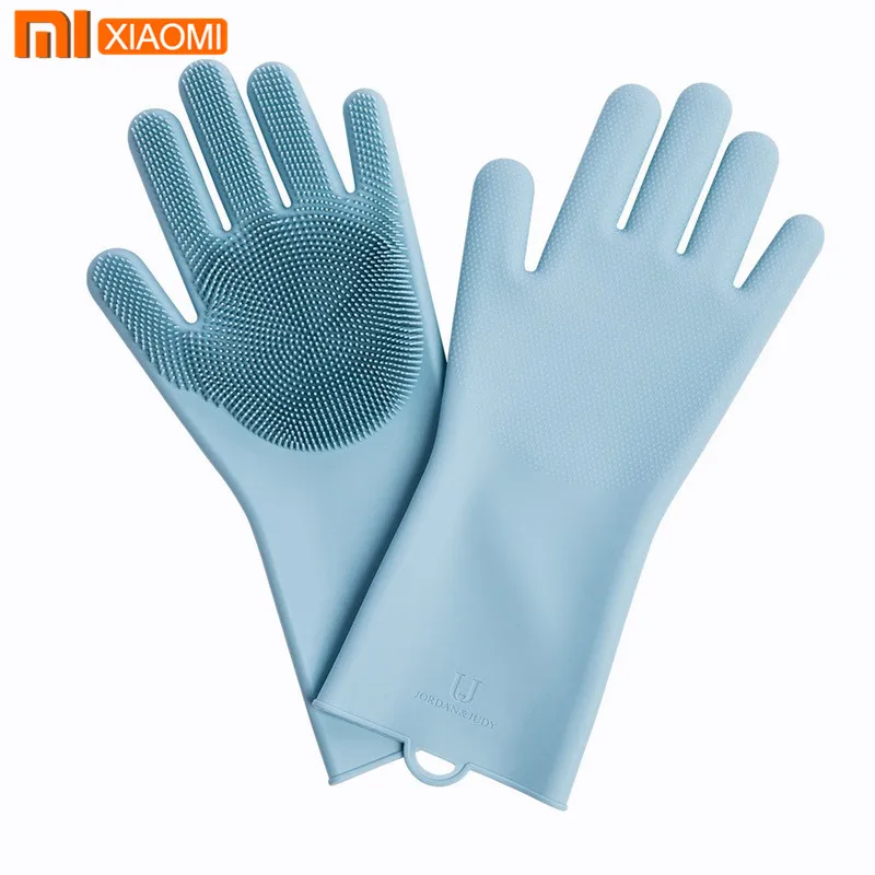 Xiaomi Волшебные силиконовые перчатки для чистки нескользящие мытья посуды