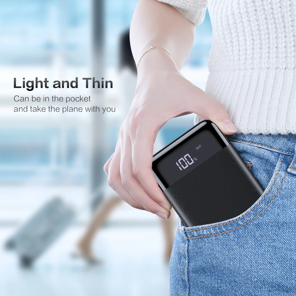 FLOVEME 10000mAh Power Bank LED Display Dual USB Mi PowerBank External Battery Pack Portable Charger Poverbank For iPhone Xiaomi - купить по