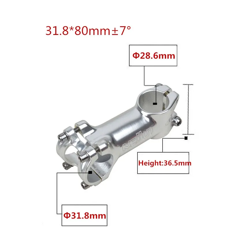 31.8*80mm Fixed Gear Mountain Road Bike Handlebar Stem Lightweight Aluminum Alloy Bicycle Riser BSB013 | Спорт и развлечения