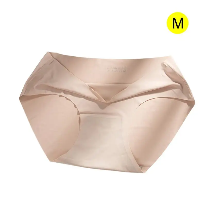 Light Coffee MISS M, сексуальные трусики, женские бесшовные Однотонные трусы, нижнее белье для женщин, стринги, нижнее белье, ледяной шелк, мягкие удобные трусы, Culotte Femme - Цвет: Light Coffee