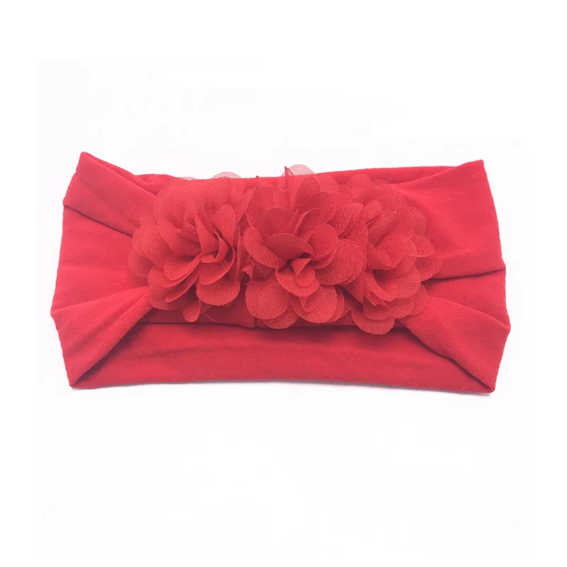 02 Red Новинка года; Брендовая детская повязка на голову для новорожденных; повязка на голову для маленьких девочек и мальчиков; однотонная мягкая лента для волос с узлом в виде тюрбана; подарок на день рождения ребенка - Цвет: 02 Red