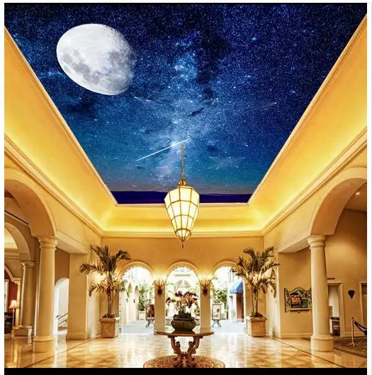 Индивидуальные фото обои 3d потолочные роспись звезда мечты супер луна подвесные
