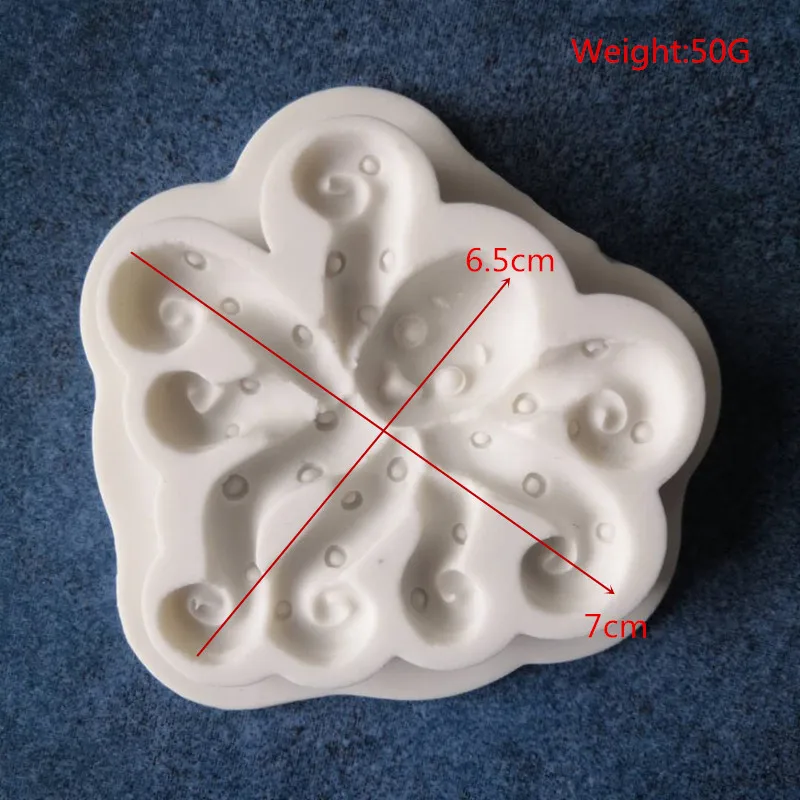 Ocean Series Octopus Fish Grain Sugar Cake Silicone Mold Chocolate Manufacturers Direct Sales A1538 | Дом и сад