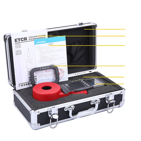 Цифровой зажим Измеритель сопротивления заземления с руководством Engliah|ground