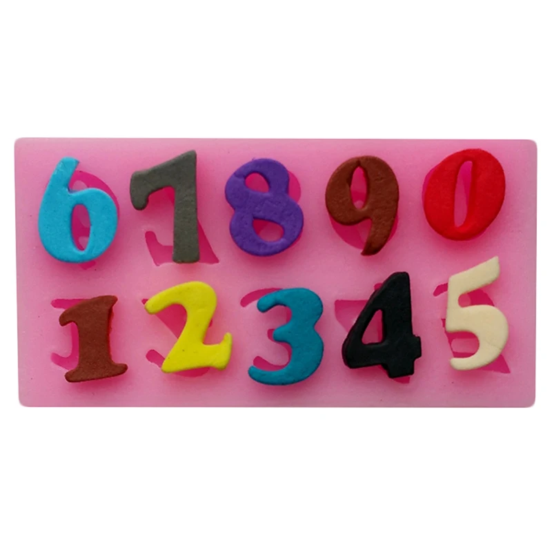 10 цифр для фотосъемки по случаю Дня рождения украшение торта фонданта