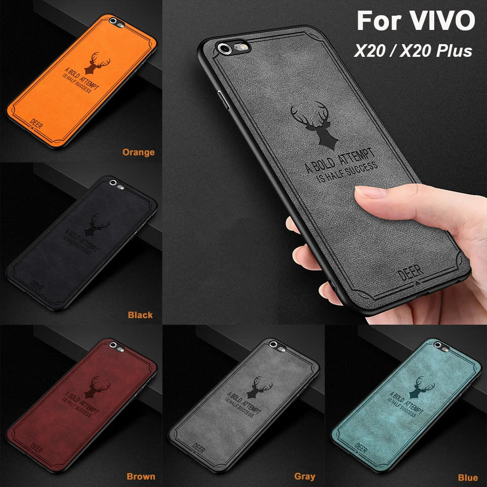 Высококачественный модный чехол с мягкими краями для VIVO X20 X 20 из холста в деловом