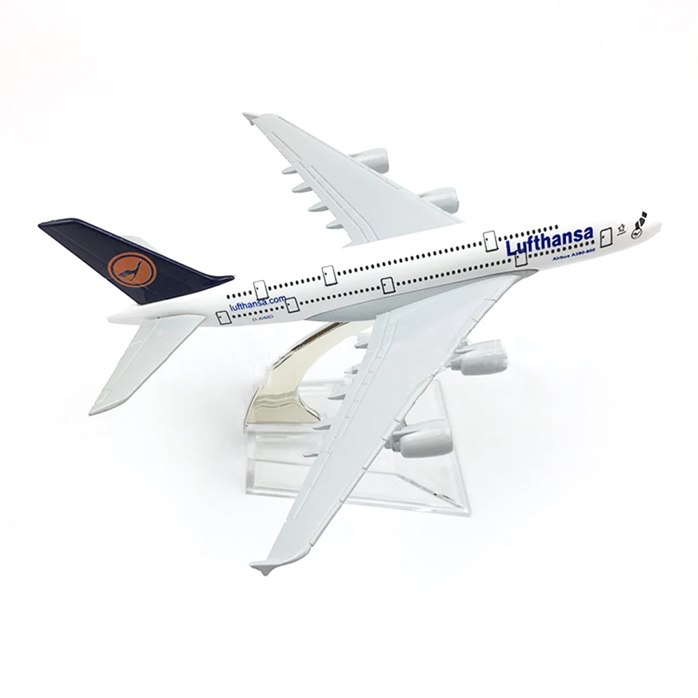 Летательный аппарат масштаба 1/400 модель самолета из сплава A380 Lufthansa 16 см игрушки