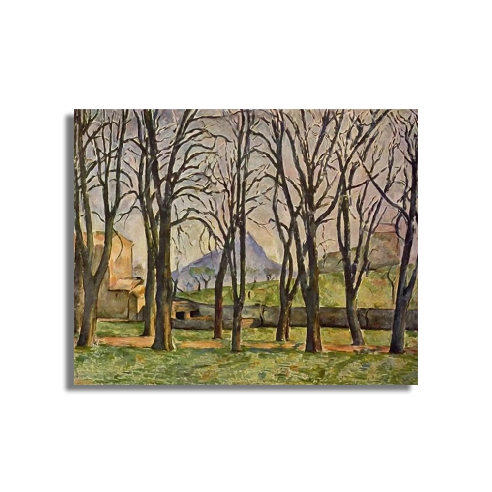 Каштановые деревья от Cezanne известная картина на холсте каллиграфические плакаты