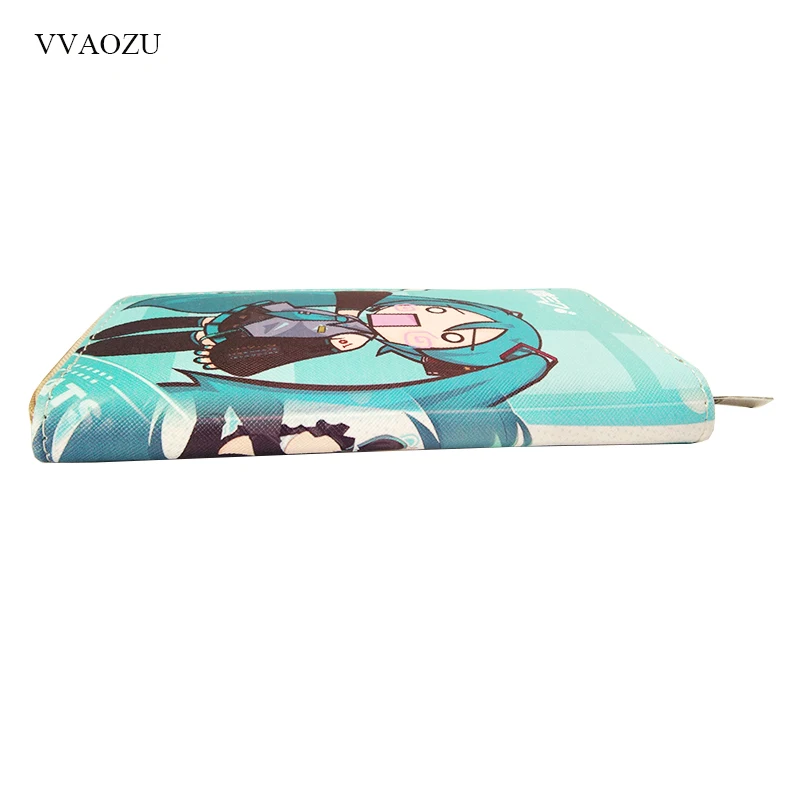 Hatsune Miku женский кошелек на молнии из искусственной кожи с героями мультфильмов VOCALOID портативный многофункциональный Длинный кошелек женский клатч Carteras