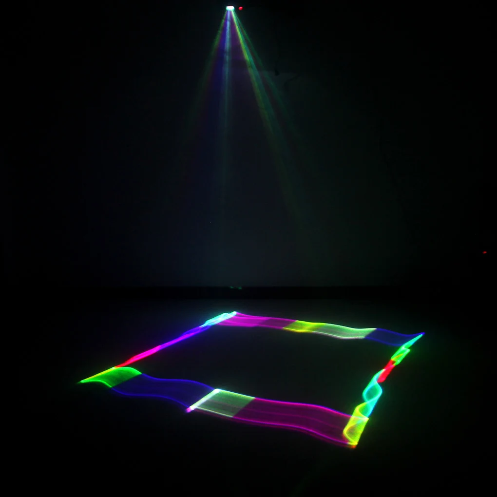 AUCD мини дистанционный 3D эффект 400 МВт RGB Полноцветный лазерный проектор огни 8CH DMX Диско DJ вечерние шоу сканирование луча сценическое освещение 3D-F