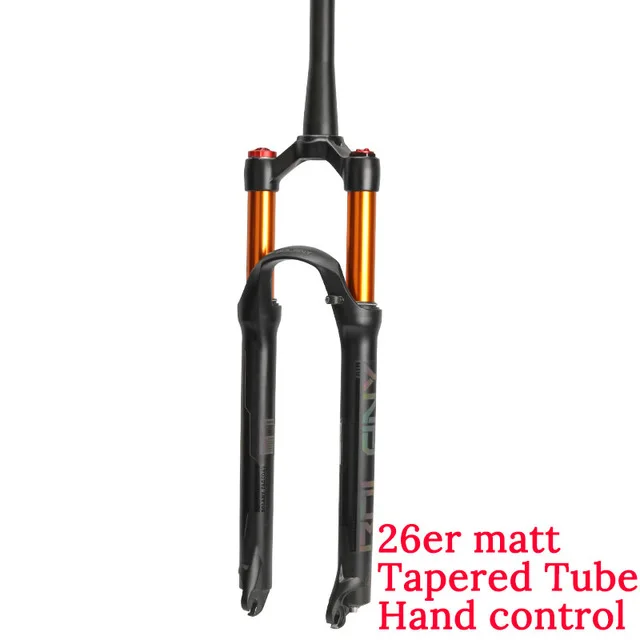 26er Tapered Hand Bolany MTB велосипедная воздушная вилка Supension отскок Регулировка 26/27. 5/29er замок прямой конический горный вилка для велосипеда аксессуары - Цвет: 26er Tapered Hand