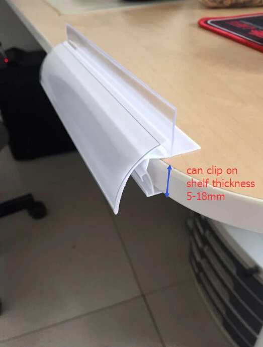 Новый светодиодный держатель этикеток с зажимом из дерева и металла ПВХ полка