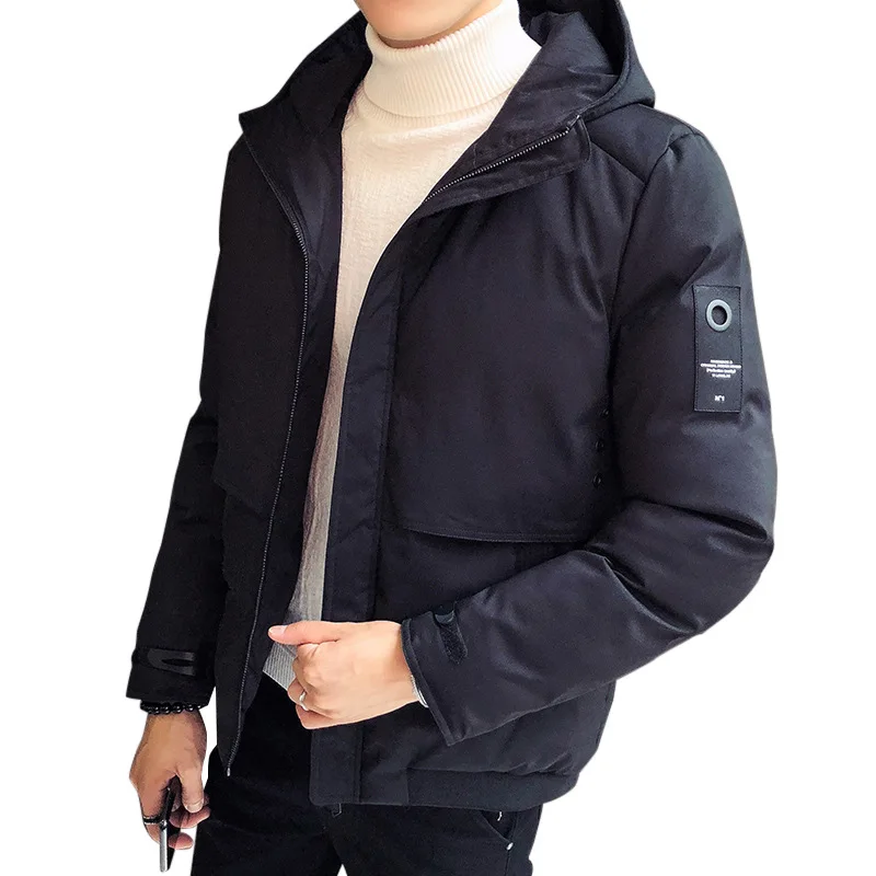 Moocare Повседневное Для мужчин парки с капюшоном утолщаются теплые однотонные
