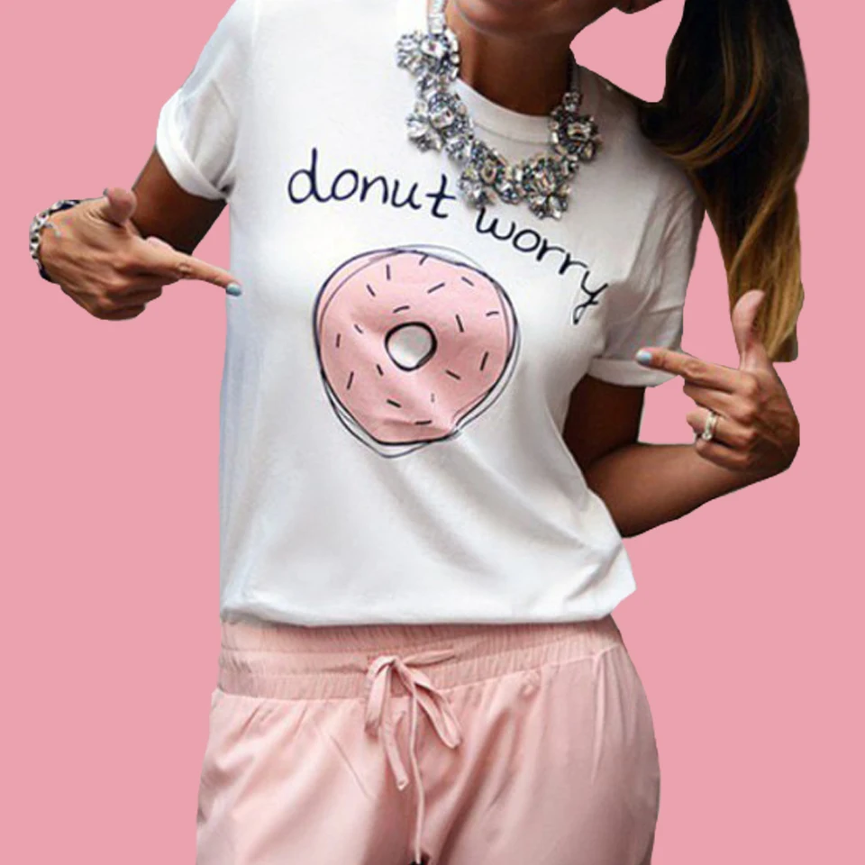 Harajuku Kawaii одежда женская 4xl Базовая белая футболка Vetement Femme 2019 с буквенным принтом