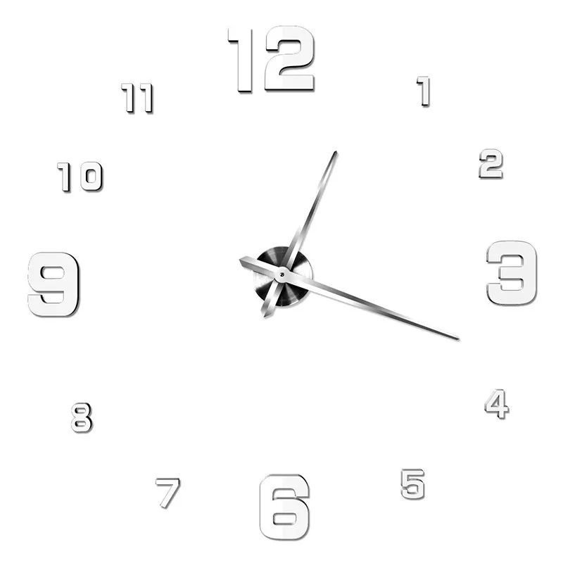 3d Diy Wall Clock New Horloge Acrylic Mirror Stickers Clock Home Decoration Living Room Quartz Clock Easy To Install