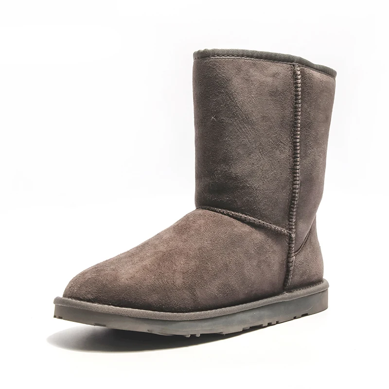 2017 Австралийские Ботинки Снежка Женщин Круглый Носок Новый Теплый Мех Flock Сапоги
