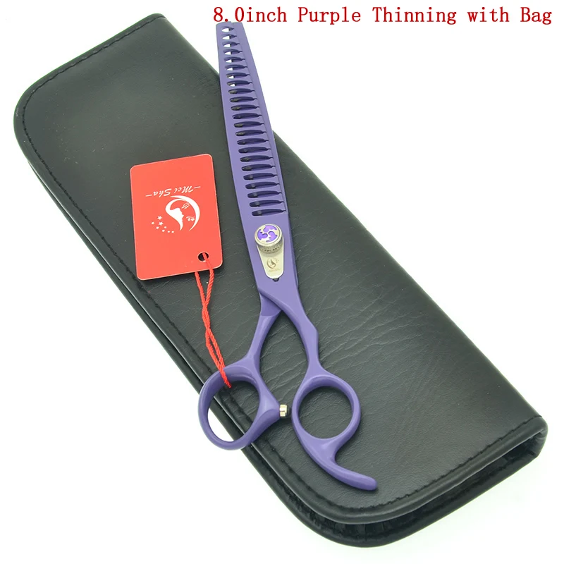 HB0136 P With Bag Meisha 8,0 дюймов ножницы для ухода за животными Япония 440C рыбья кость 22 зубы Уход за собакой ножницы для стрижки кошек животных машинки для стрижки волос HB0136 - Цвет: HB0136 P With Bag
