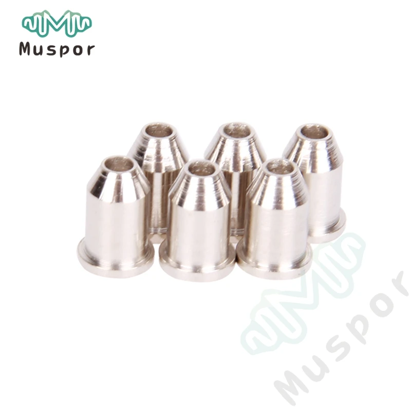 6 шт. хромированная для электрогитары струнные наконечники через корпус