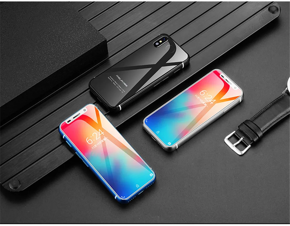 Супер Мини Melrose 4G Lte маленький смартфон 3,4 ''MTK6739 четырехъядерный Android 8,1 отпечаток пальца ID 2000 мАч мобильный телефон