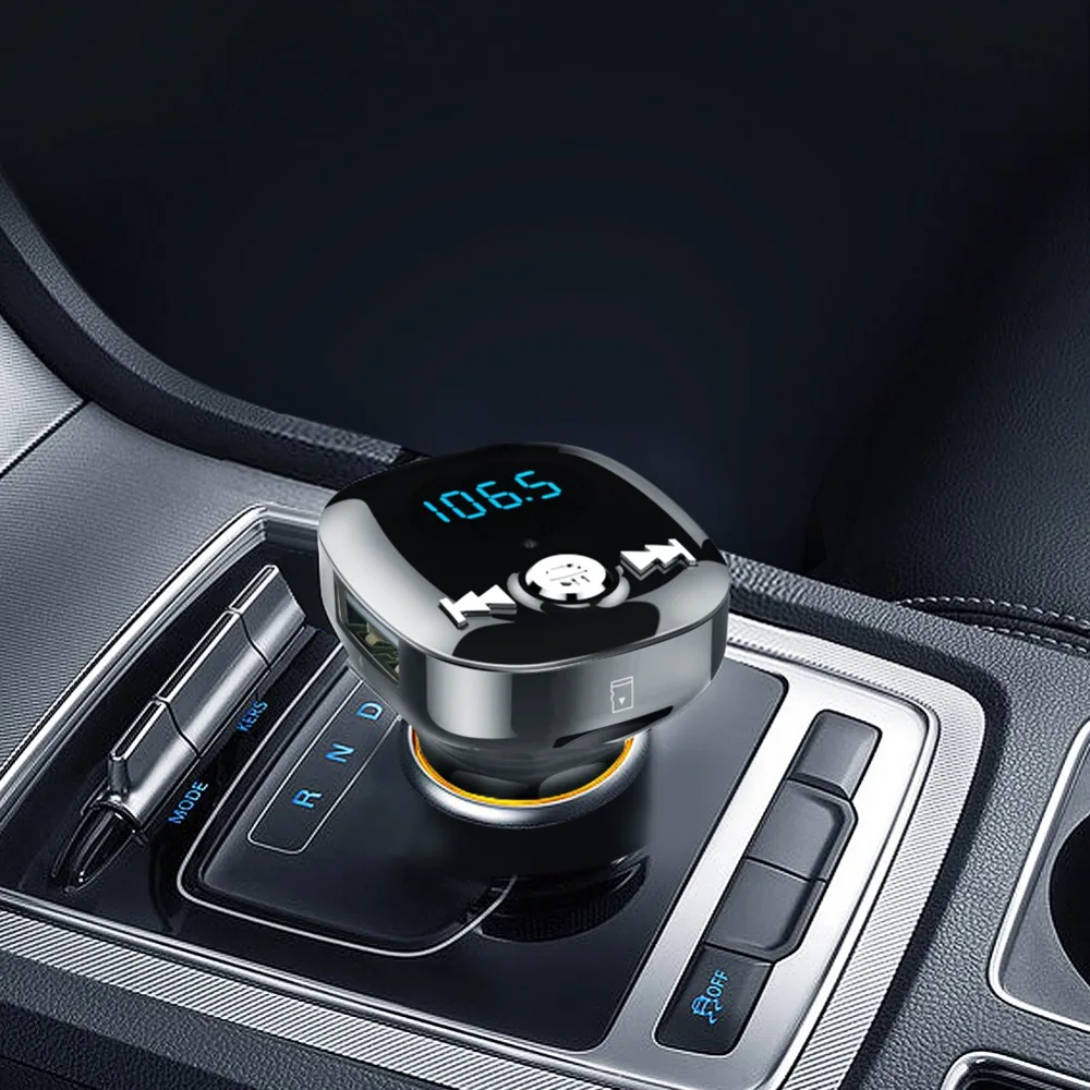 Jilang Bluetooth Handsfree FM передатчик автомобильный комплект аудио mp3-плеер с 2.4A двойной USB