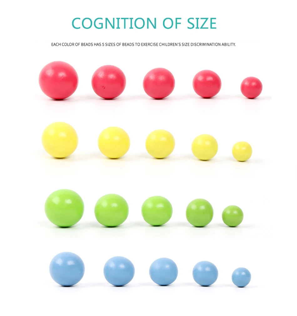 Montessori Educational Wooden Toys Children Math Toys Clip Beads Multi-functional Learning Toy Educational Toys For Children