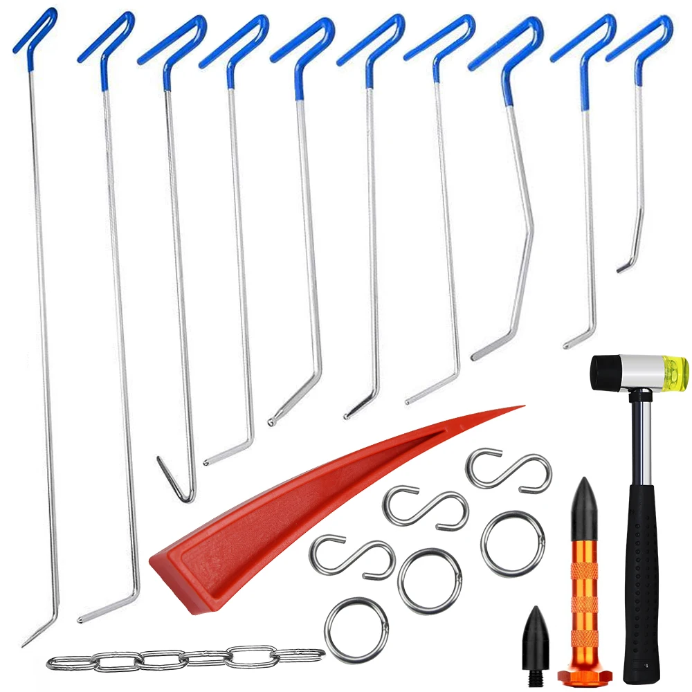 Furuix PDR Rods Hook Tools Paintless Dent Repair Car Removal hand Tool Kit Hail Hammer dent removal tools | Инструменты