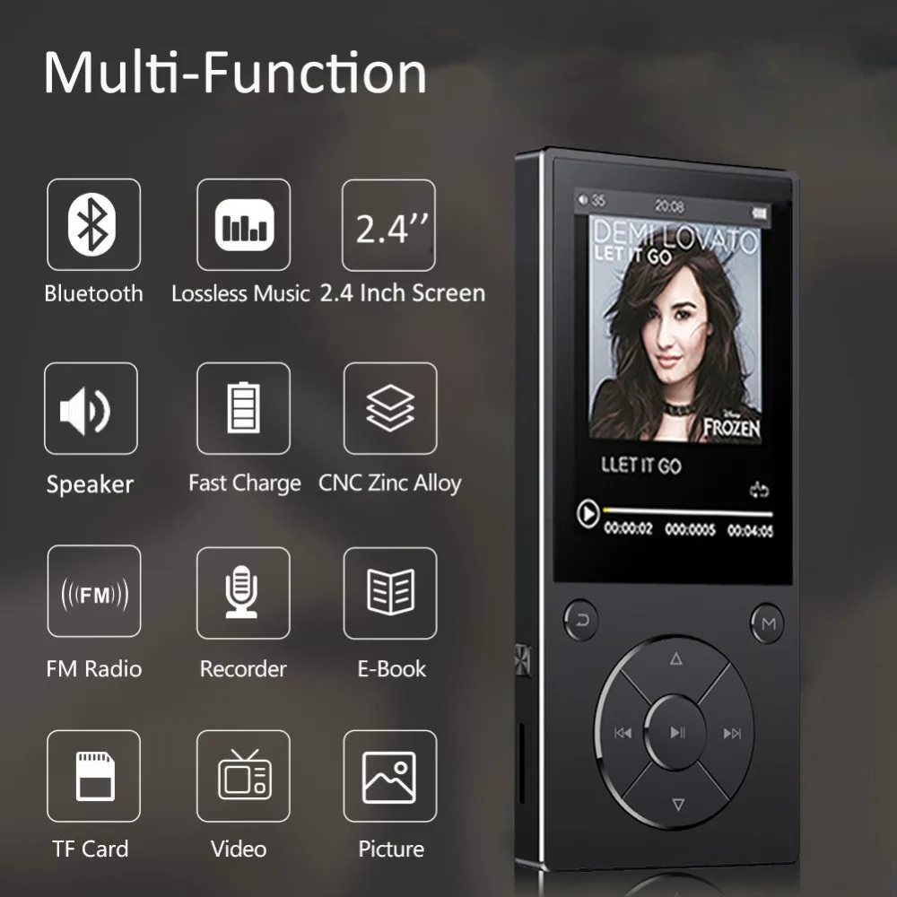 Оригинальный металлический MP3 плеер C11 с 2 4 дюймовым большим экраном и встроенным