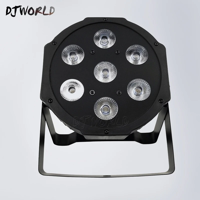4 шт./лот хорошее качество светодиодный плоский Par 7x12 Вт RGBW DMX512 сценический эффект