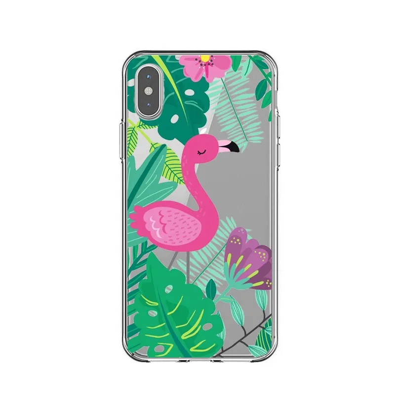 Чехол для iPhone X XS MAX XR кактус листья фламинго силиконовый чехол 7 8 6 6s Plus 5 5S SE |