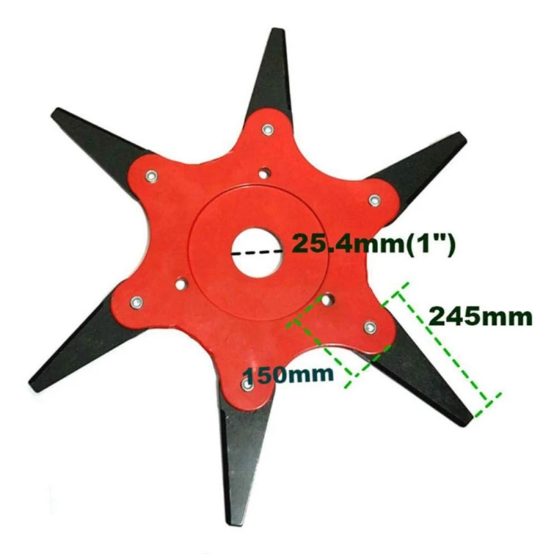

6 Teeth Brush Cutter Blade Trimmer Metal Blades Trimmer Head Garden Grass Trimmer Head For Lawn Mower Trimmer Garden Tools