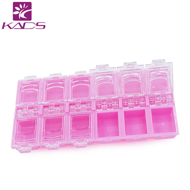 KADS Новый Розовый Пустой Пластиковый Футляр Для Хранения Стразами Nail Art Продукты