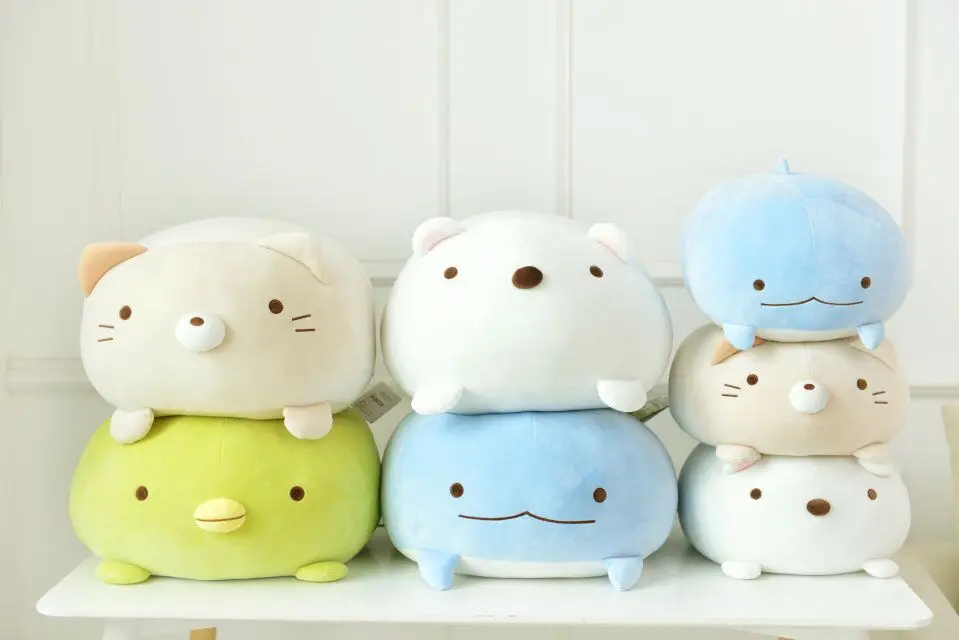 Новинка года Sumikko Gurashi углу существо милый кот динозавр медведь пингвин плюшевые игрушки шт. 1 см шт. 35 см 50 подарок лежачая поза Японии подушки детские