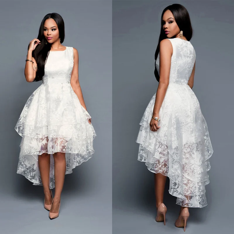 White Dress Mermaid 2019 Women Hollow Out Sleeveless Sexy Bodycon Elegant Skinny Floral Pattern Lace Dresses Vestido | Женская одежда