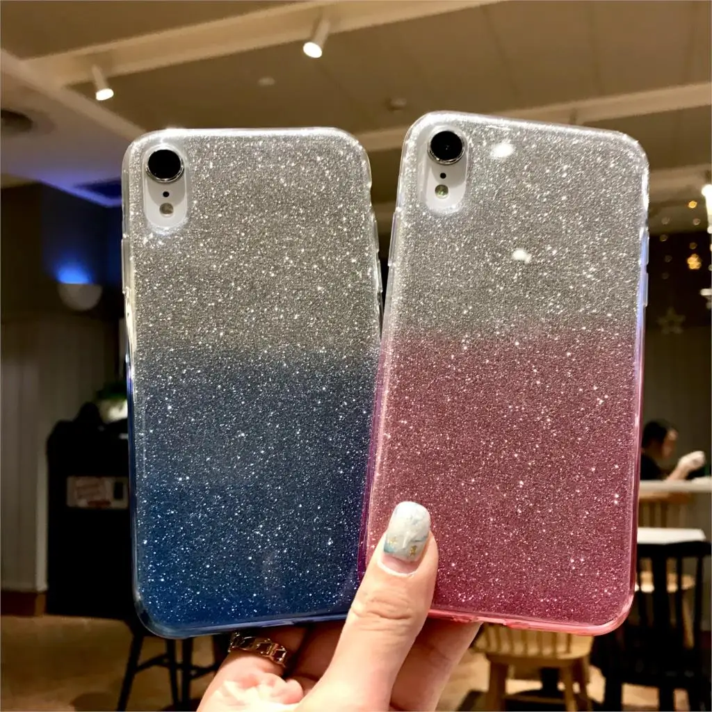 Twilight Rainbow Блестящий 2 в 1 ТПУ силиконовый блестящий чехол для iphone XR 7 SE 5 5S 6 6S 8 Plus X XS