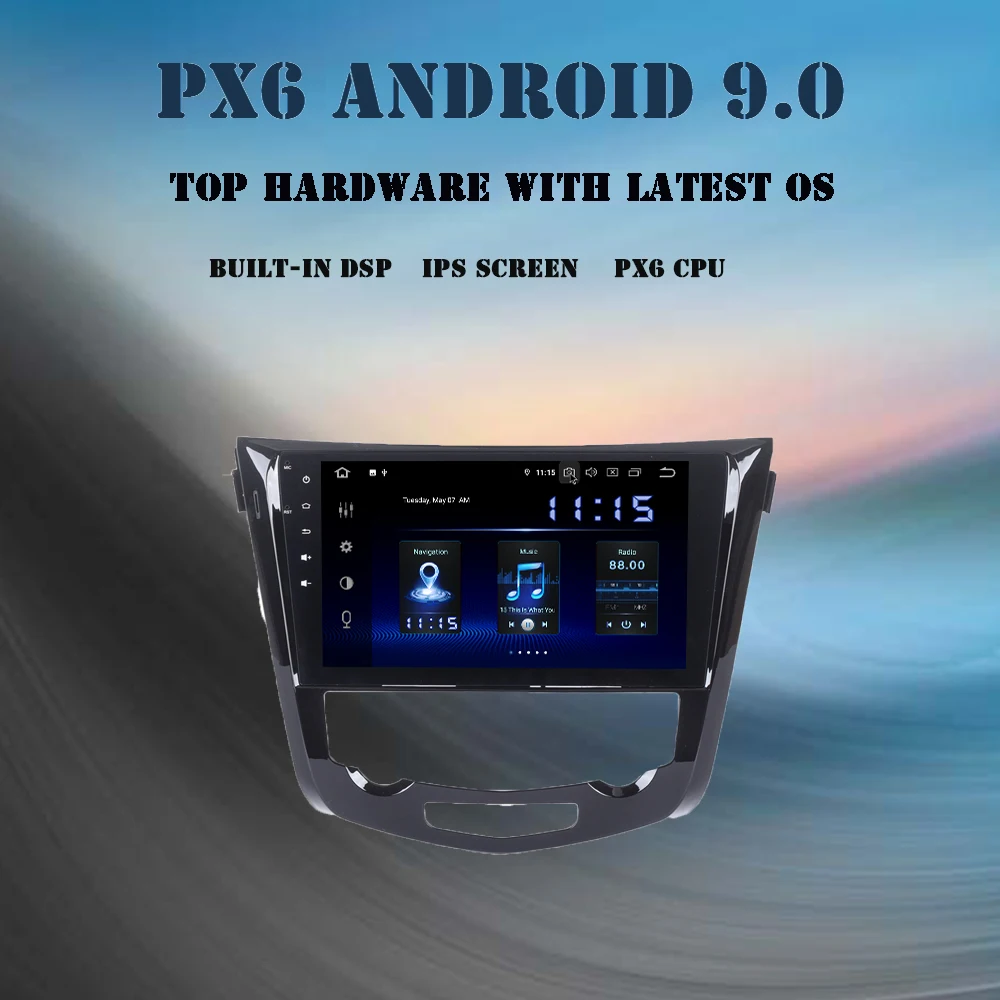 10," ips Android 9,0 Автомобильный мультимедийный плеер для Nissan X-Trail X радио встроенный DSP gps с оперативной памятью 4 Гб+ 64 ГБ
