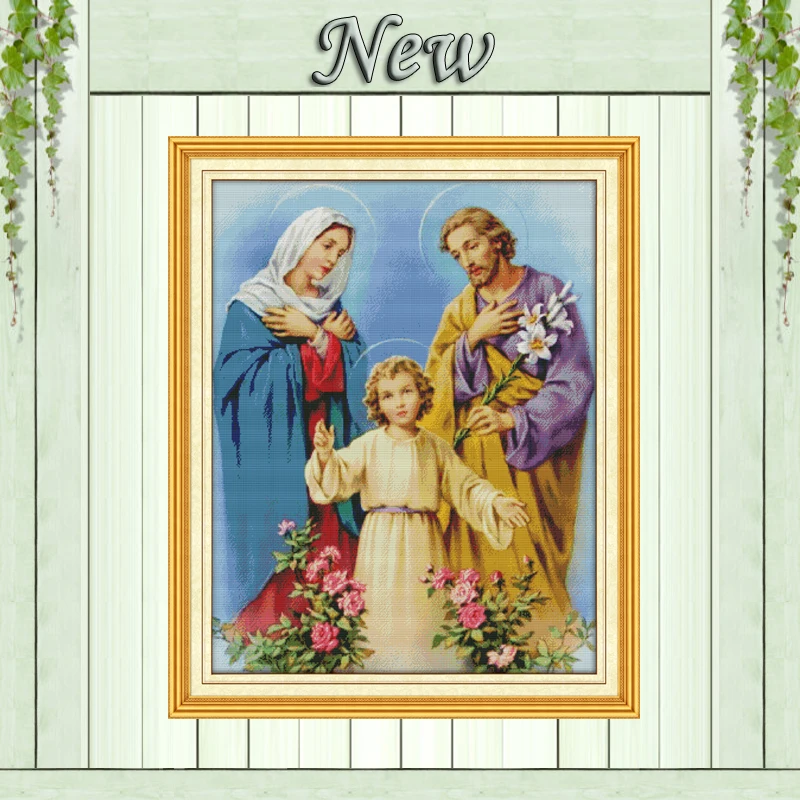 Картина с изображением святой семьи Иисуса малыша рассчитана на холст DMC 14CT 11CT