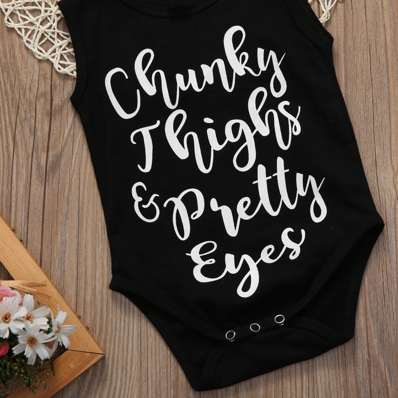 Черный комбинезон для маленьких мальчиков и девочек без рукавов с буквенным