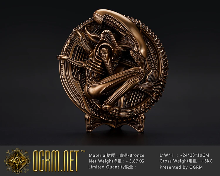 OGRM бронза ремесла Avp Alien limited edition плиты Реплика Palisades H. r. Giger Predator Chap бронзовая фигурка настольное украшение