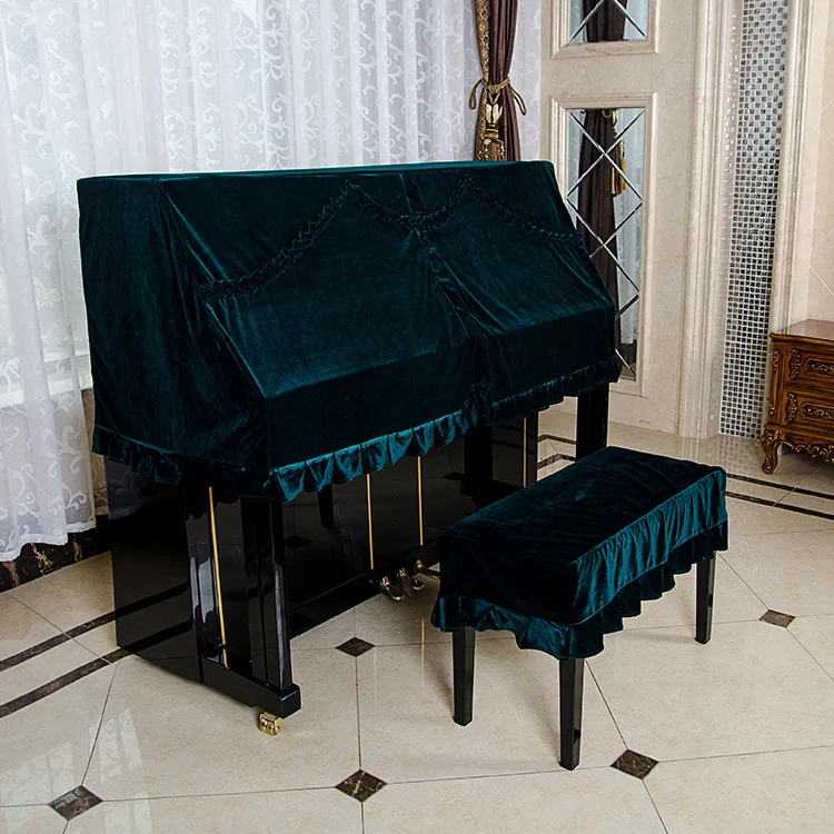 

1SET 3 Colors Dustproof Cover Half Thick Piano Cover with Stool Cover Hanging Decoration KQ 009