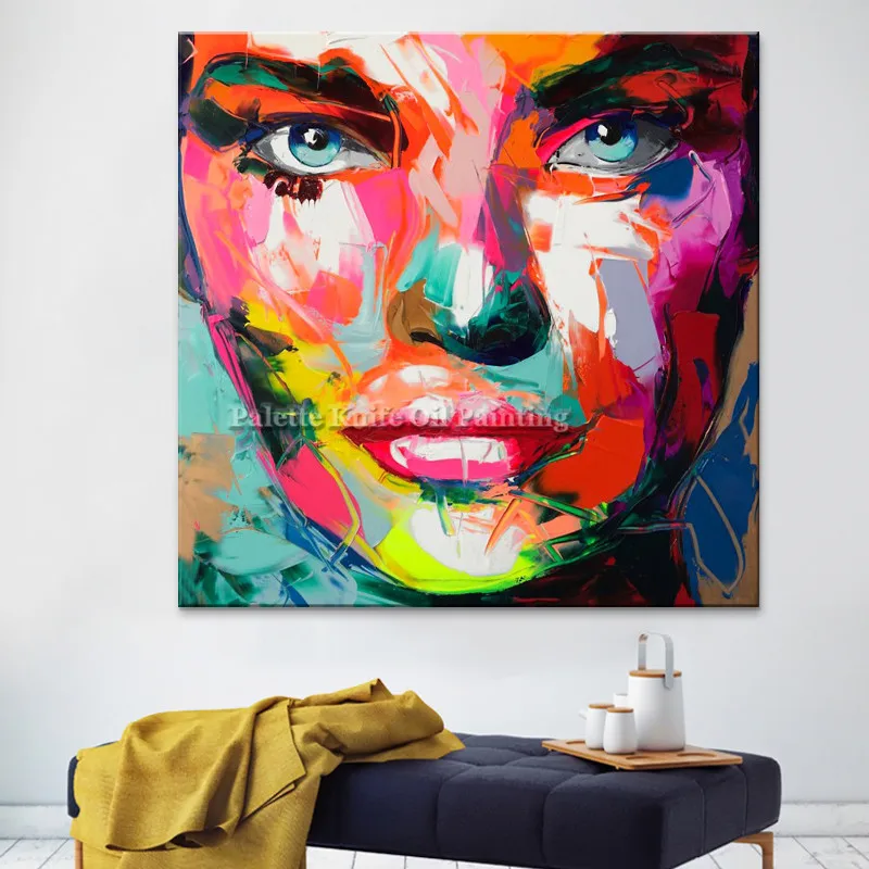 Франсуаза Nielly холст живопись мастихином Лицо Картина маслом стены искусства фотографии для гостиной домашнего декора caudros decoracion