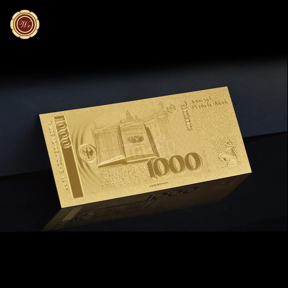 Бестселлер банкноты немецкие с покрытием из фольги золотой банкнот 1000 марки для