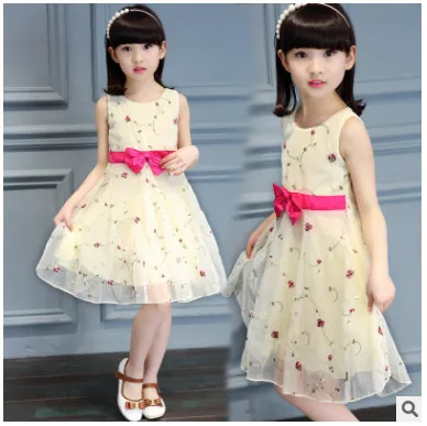 

NEW Kids Girls Summer children girls dress Sleeveless summer 2020 new children Princess Dress Girls Summer Vest Dress 2-12 yrs