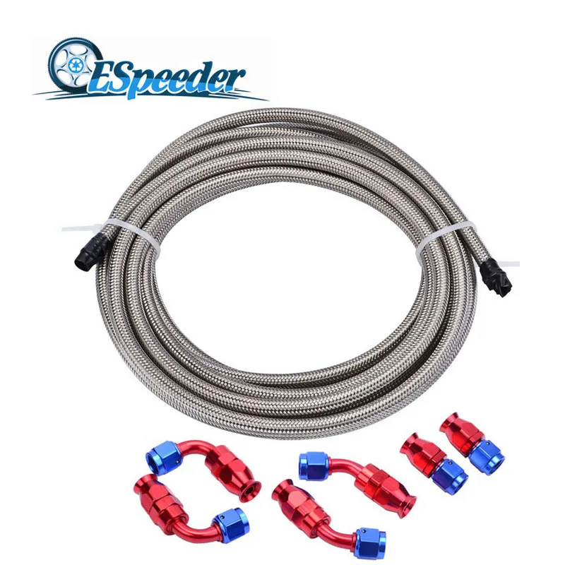 ESPEEDER 3M AN8 PTFE Braided Oil Line Fuel Hose 0+45+90degree Swivel Seal End Fitting Kits | Автомобили и мотоциклы