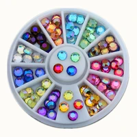diy mix colors top drill acrylic crystal nail glitter nail rhinestones nail wheel nail art decorations makeup tools