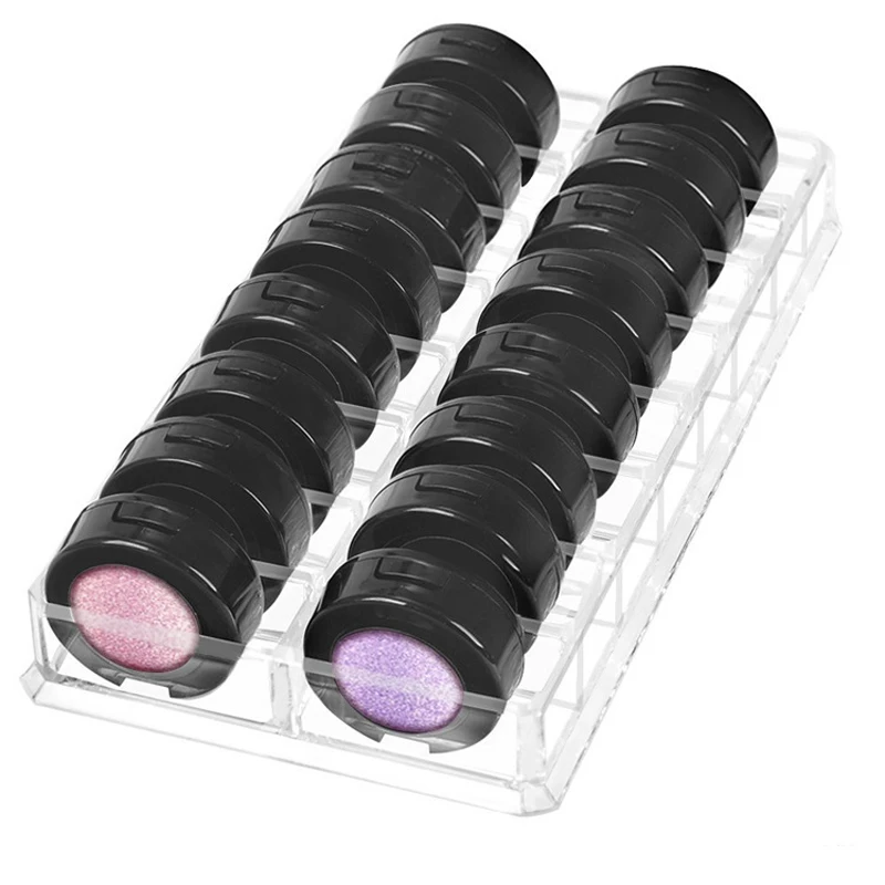 Acrylic Lipstick Holder 16 Slots Powder Storage Box Transparent Makeup Organizer Eyeshadow Blush Sample Display Shelf Case | Дом и сад