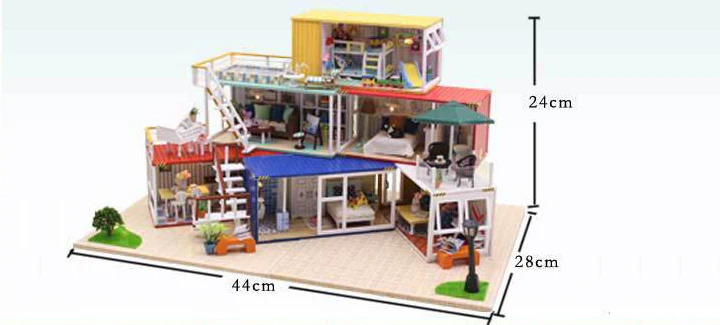 3D Кукольный дом DIY Миниатюрный Кукольный дом модель деревянная мебель отправка Автомобильные аксессуары Кукольный дом игрушки для детей подарок на день рождения